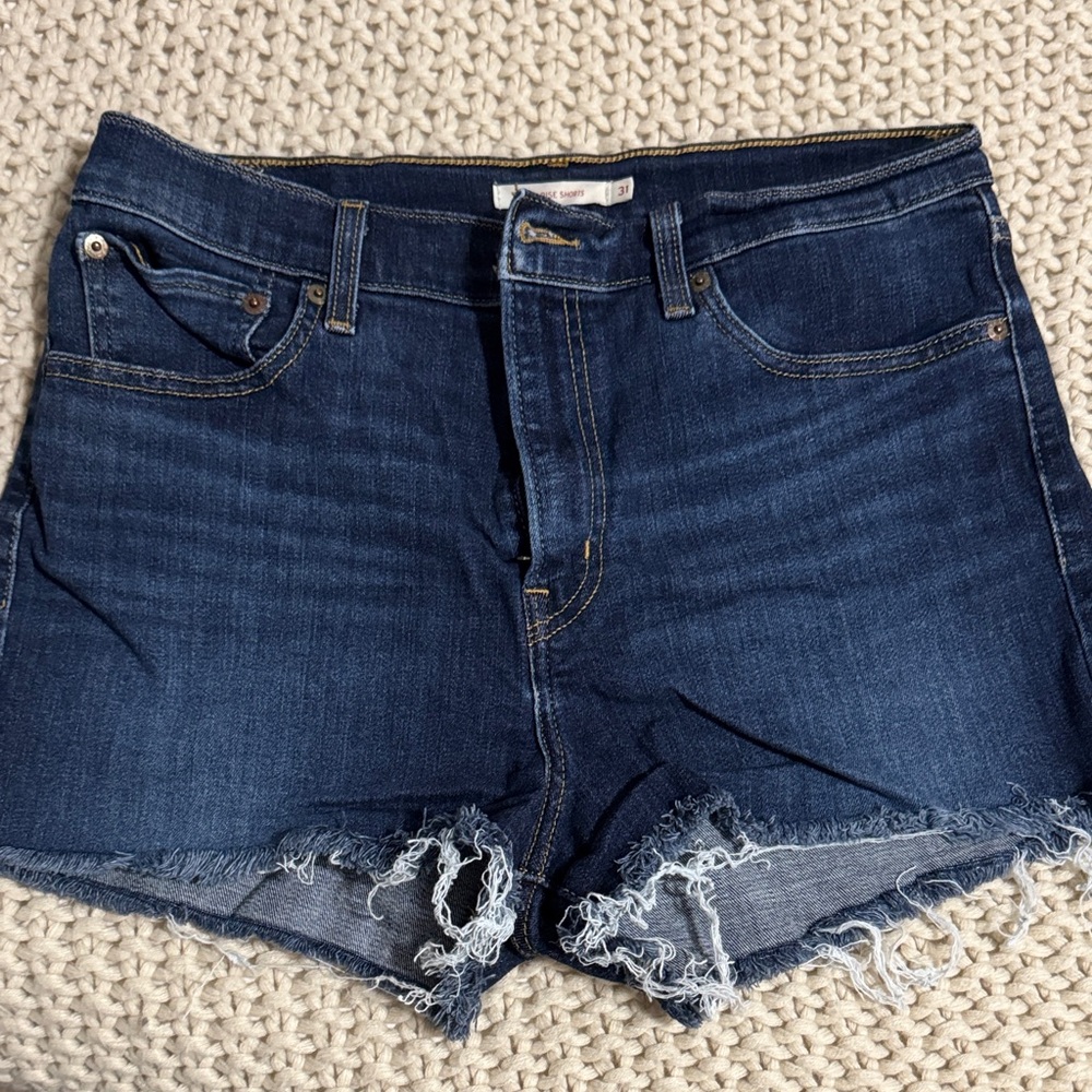 Levi's Dark Blue Jean Shorts